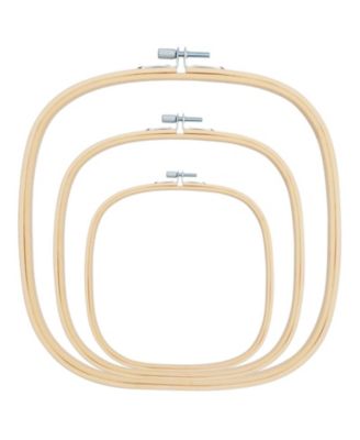 3 Piece Square Embroidery Hoops Adjustable Multiple Sizes Craft Tool