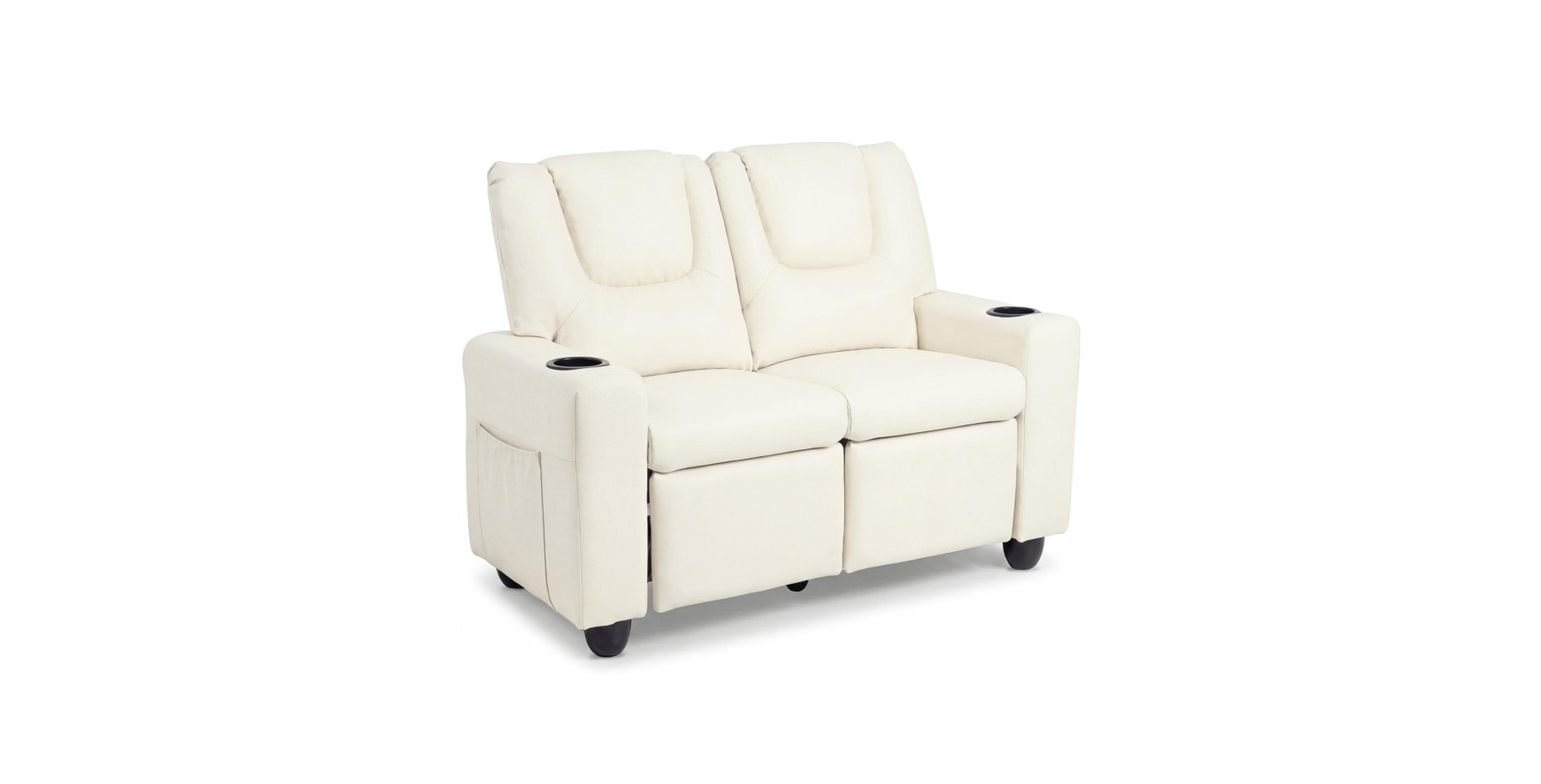 Gouun 2-Seater Kids Recliner Loveseat with Dual Cup Holders