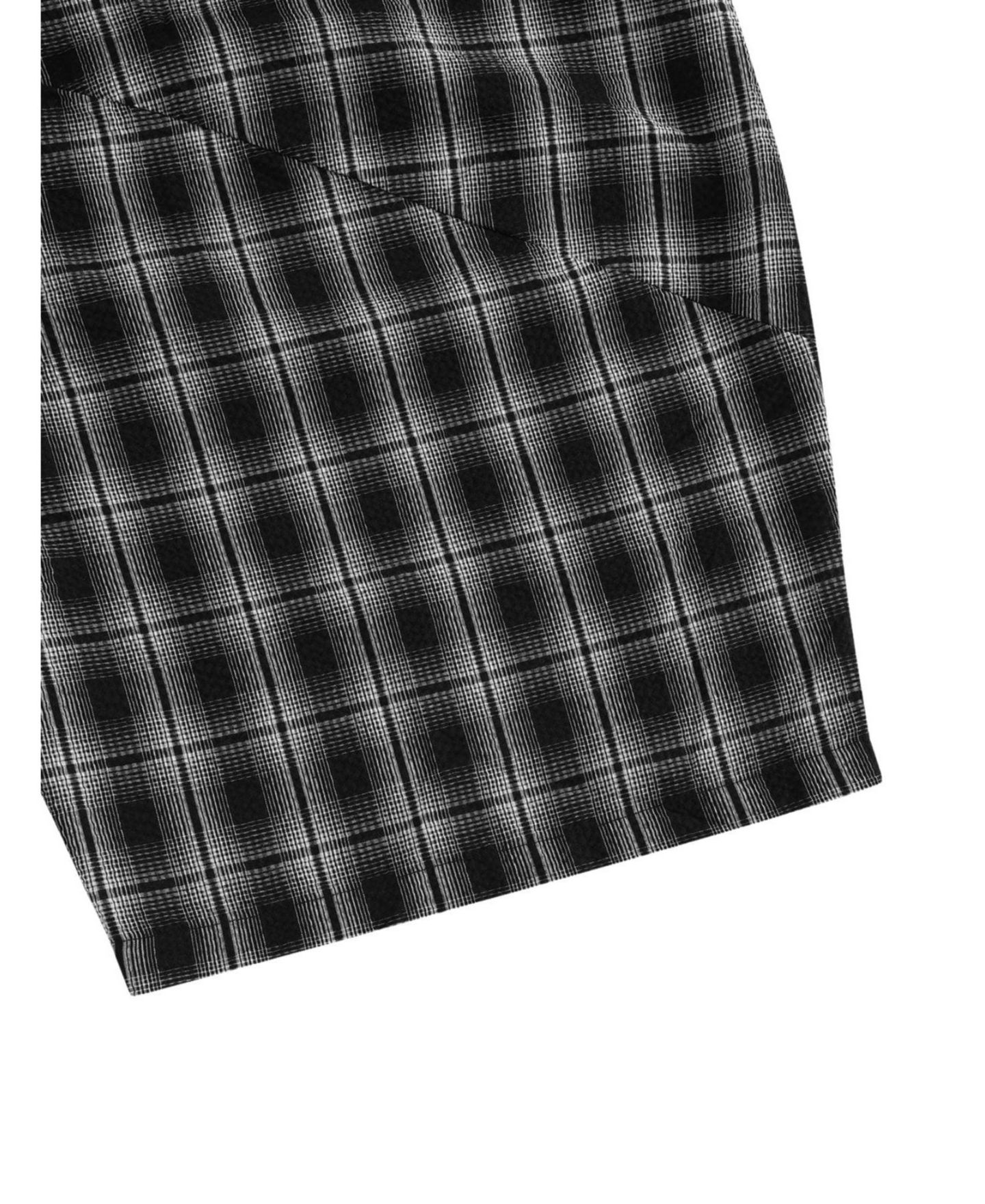 Женские брюки AELFRIC EDEN Baggy Wide-Leg Plaid Sweatpants, цвет: Чёрный — фото 7