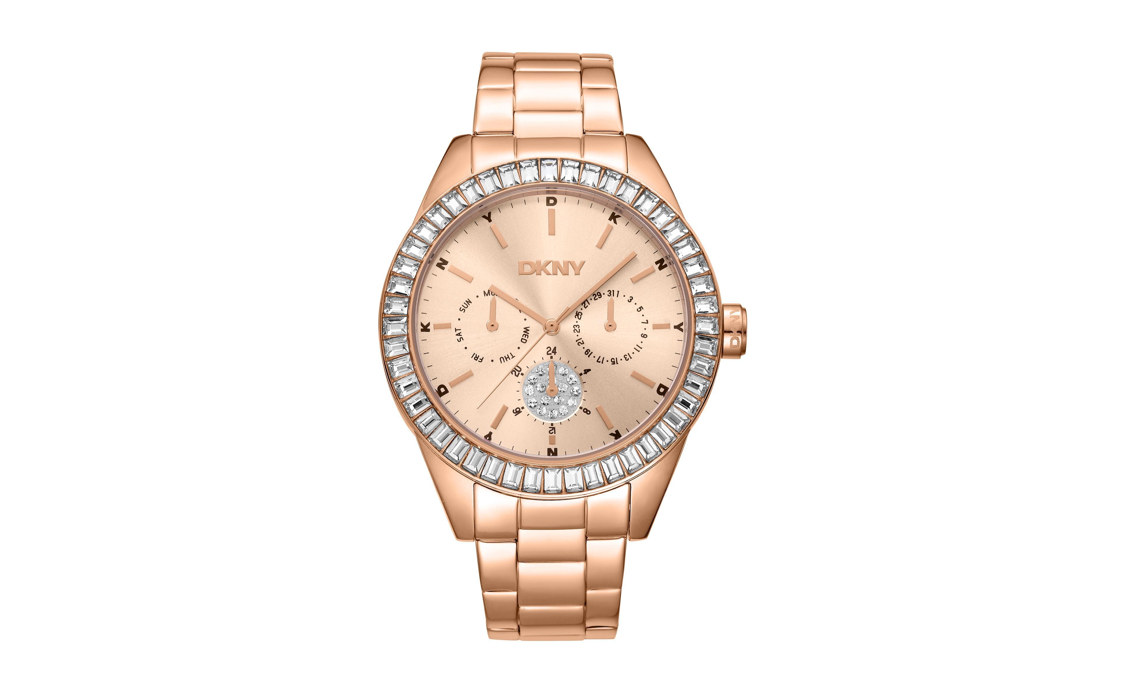 Dkny Women's Quartz Nolita Multi Glitz Stainless Steel Bracelet Watch, 40mm