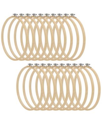 20 Pack 8 Inch Embroidery Hoop Adjustable Cross Stitch Ring For Diy Sewing Craft