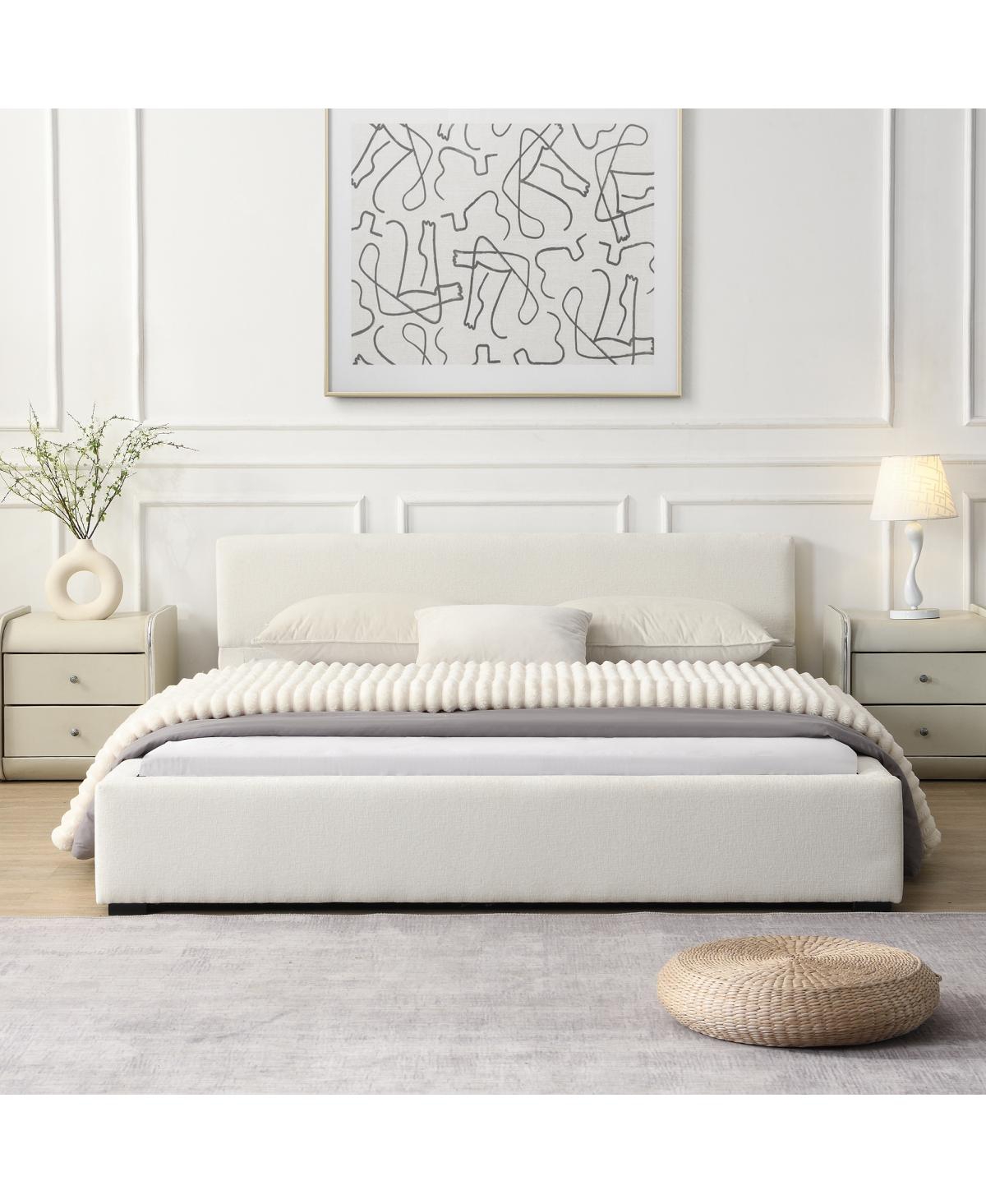 Streamdale Furniture Elegant Beige Wide-edge Bed,Queen