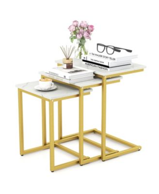 3 Pieces Multifunctional Coffee End Table Set