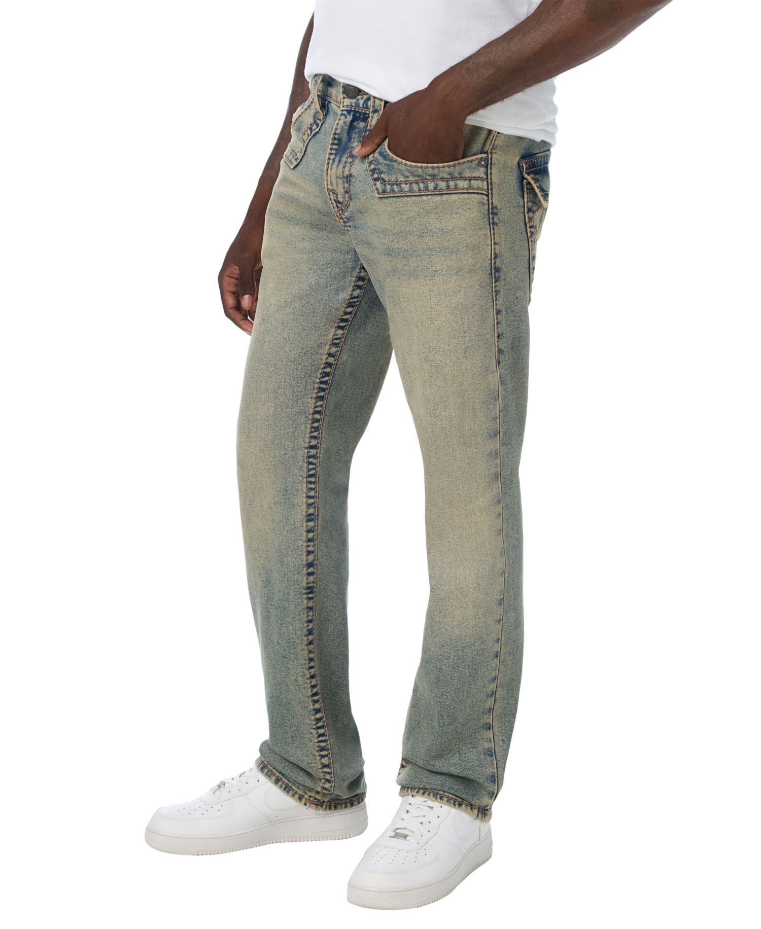 Men's Ricky Big T Jimmy Flap Straight-Leg Western-Inspired Denim Jeans