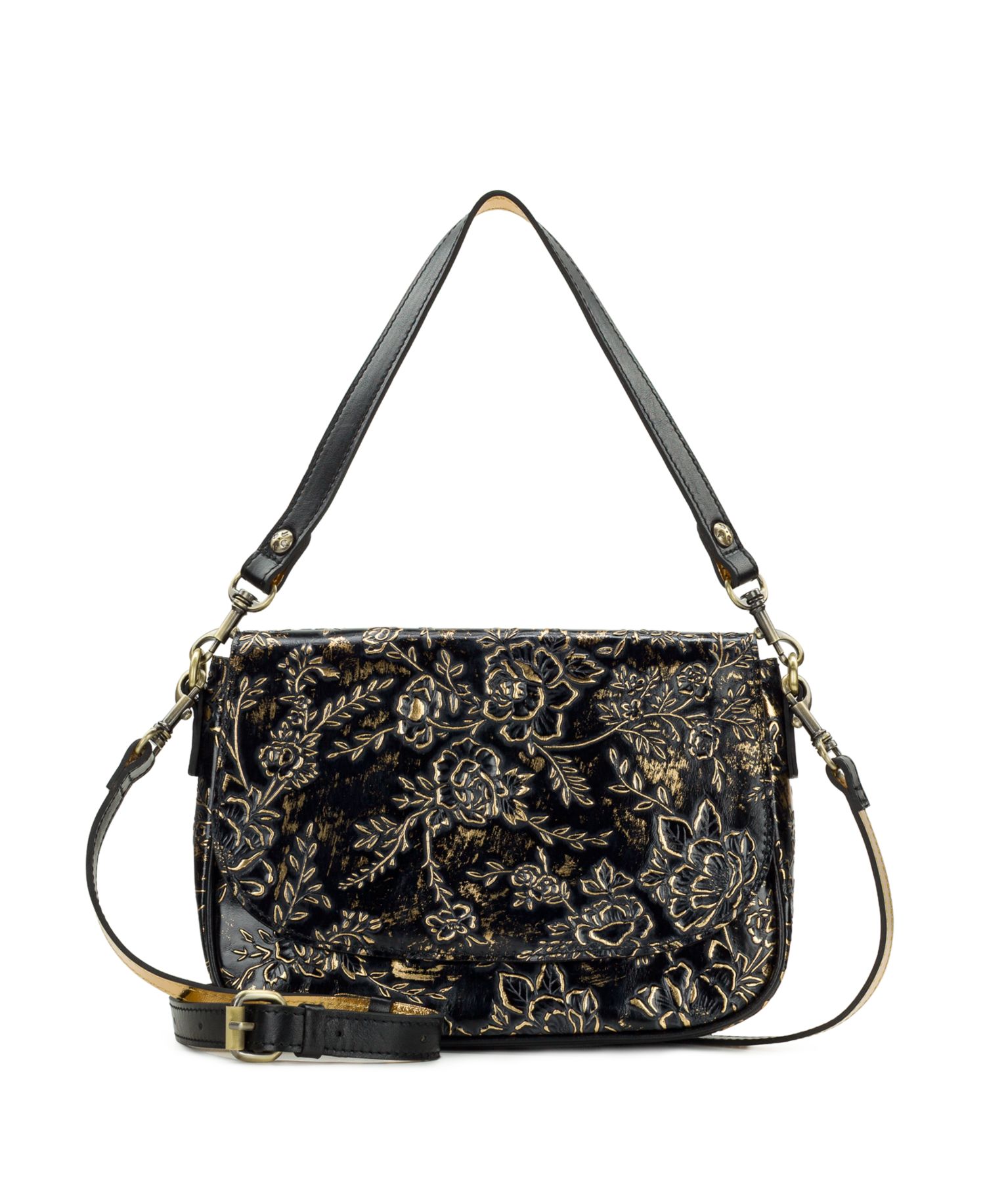 Abbey Rose Garden Leather Crossbody Bag