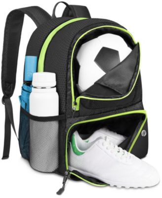 Lightweight Soccer Bag With Ball And Shoe Compartment Extra Storage Pockets