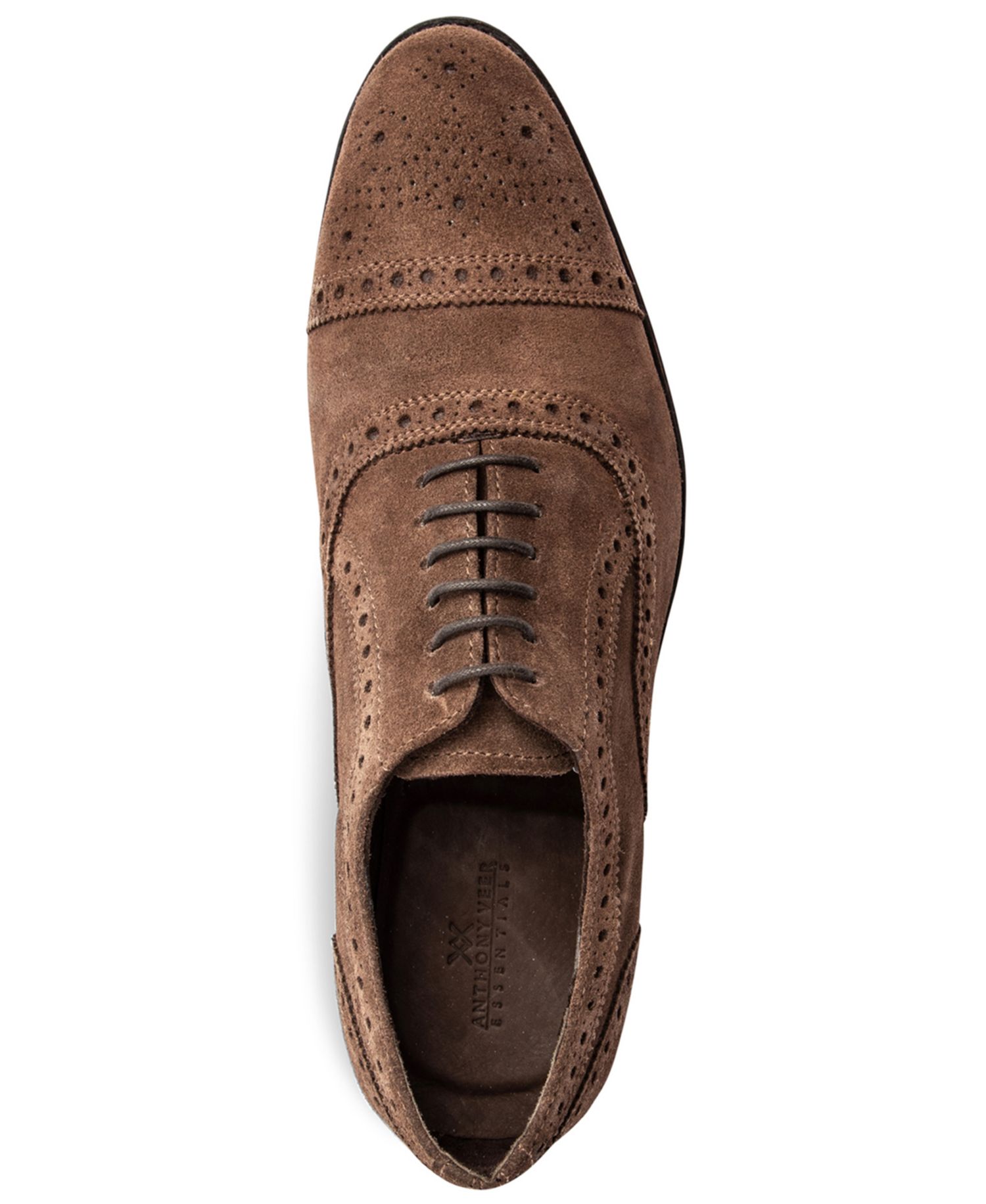 Men's Ford Quarter Brogue Oxford Leather Sole Dress Shoe