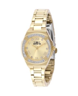 Women's Specialty Quartz Water-Resistant Gold-Tone Stainless Steel Watch, 28mm