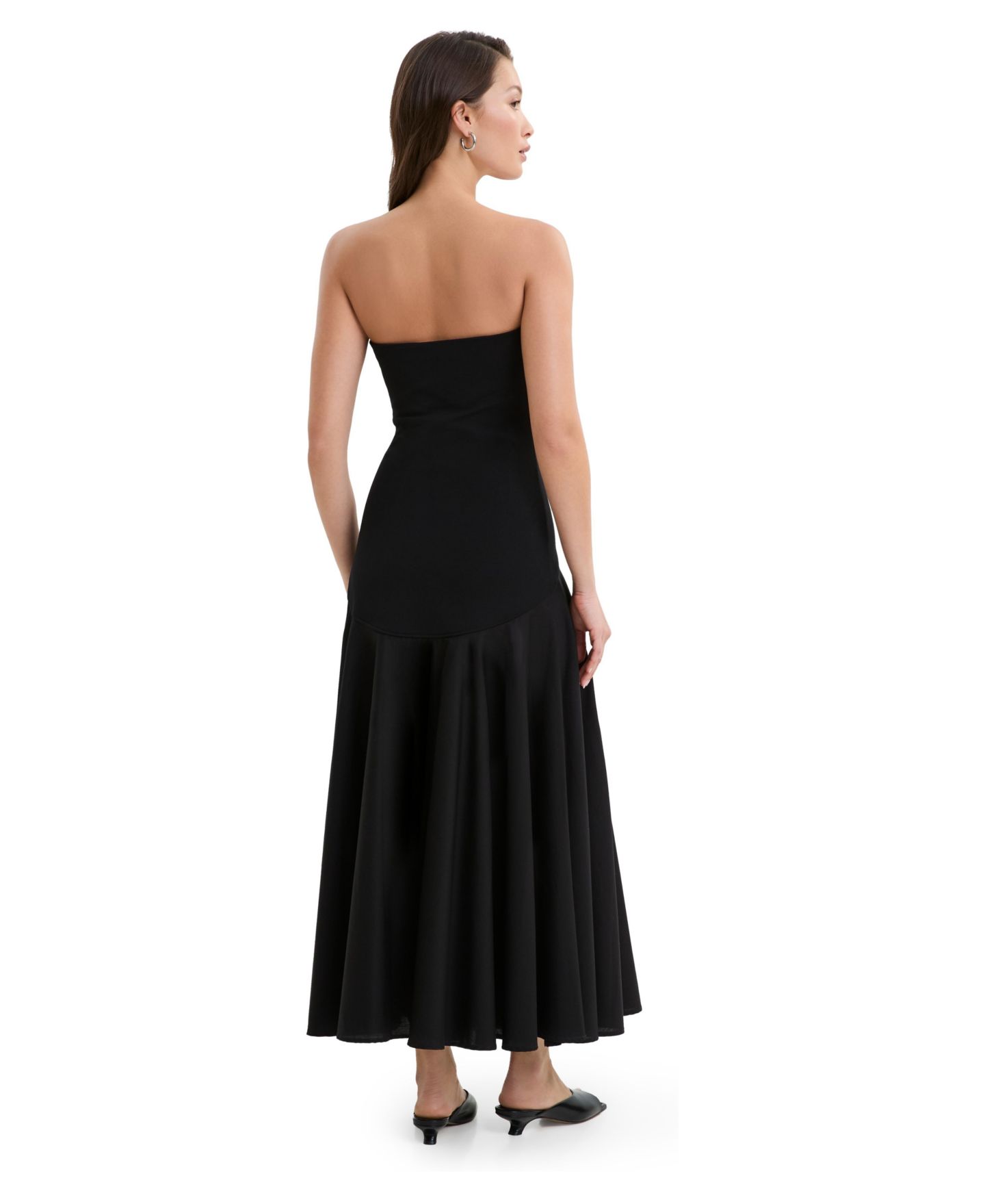 Женское платье Marcella Aurora European Ponte Strapless A-Line, цвет: Чёрный — фото 3