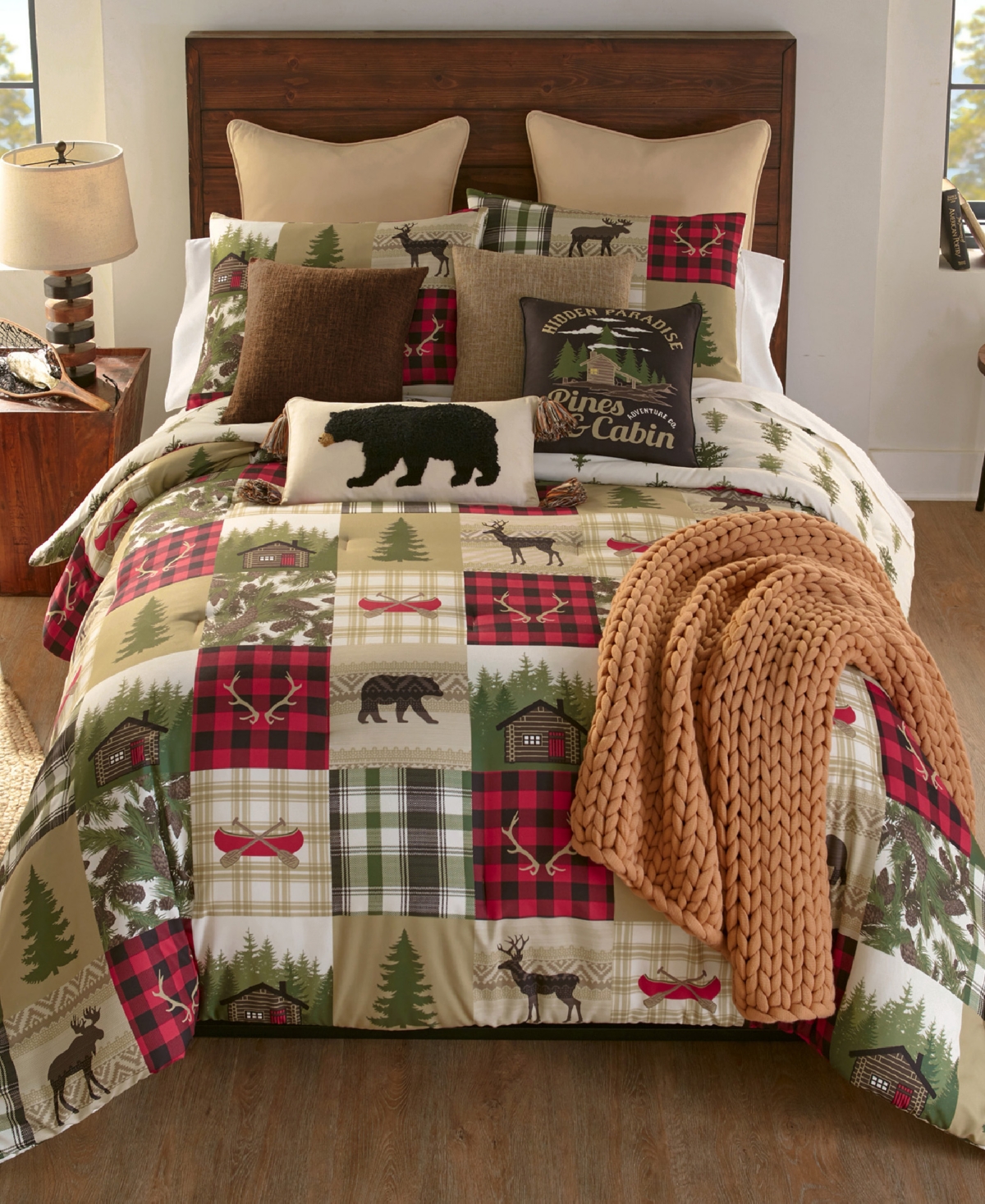 Your Lifestyle Cedar Lodge Classic Plaid 3-Piece Comforter Set, King