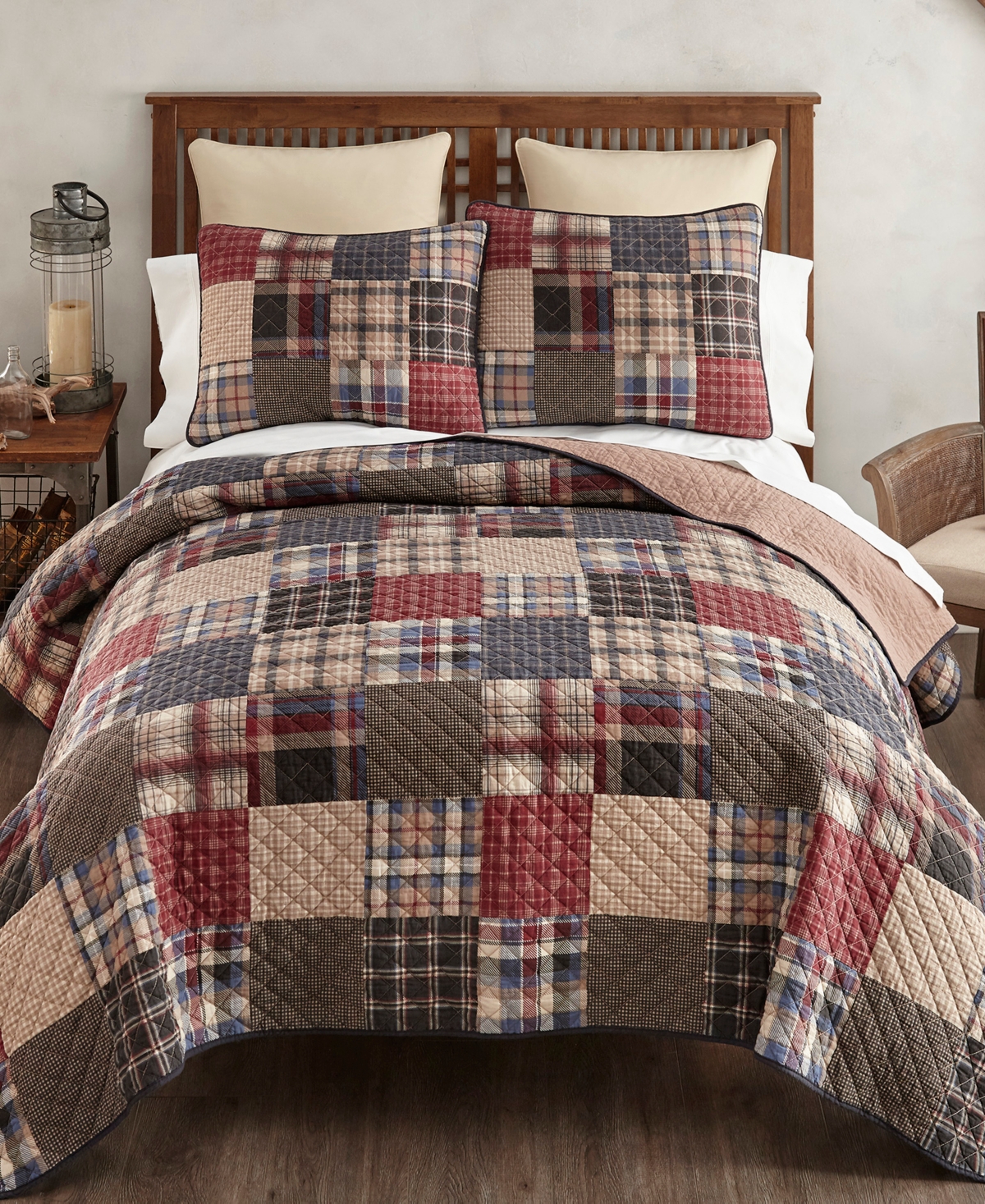 Donna Sharp Ranger Plaid Patterns 3-Piece Quilt Set, King