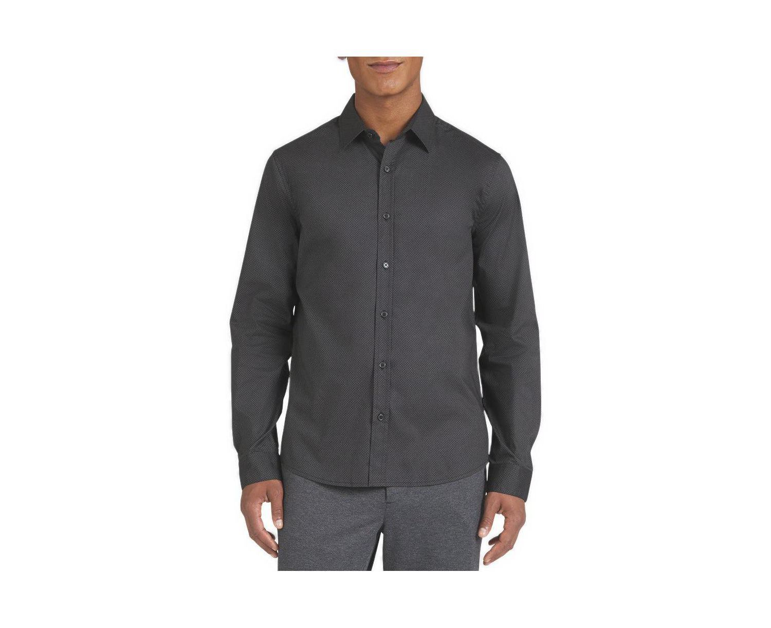 Men's Foster Long-Sleeve Point-Collar Printed Shirt