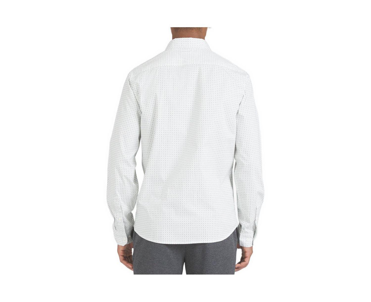 Men's Stratford Stretch Regular-Fit Long-Sleeve Printed Shirt