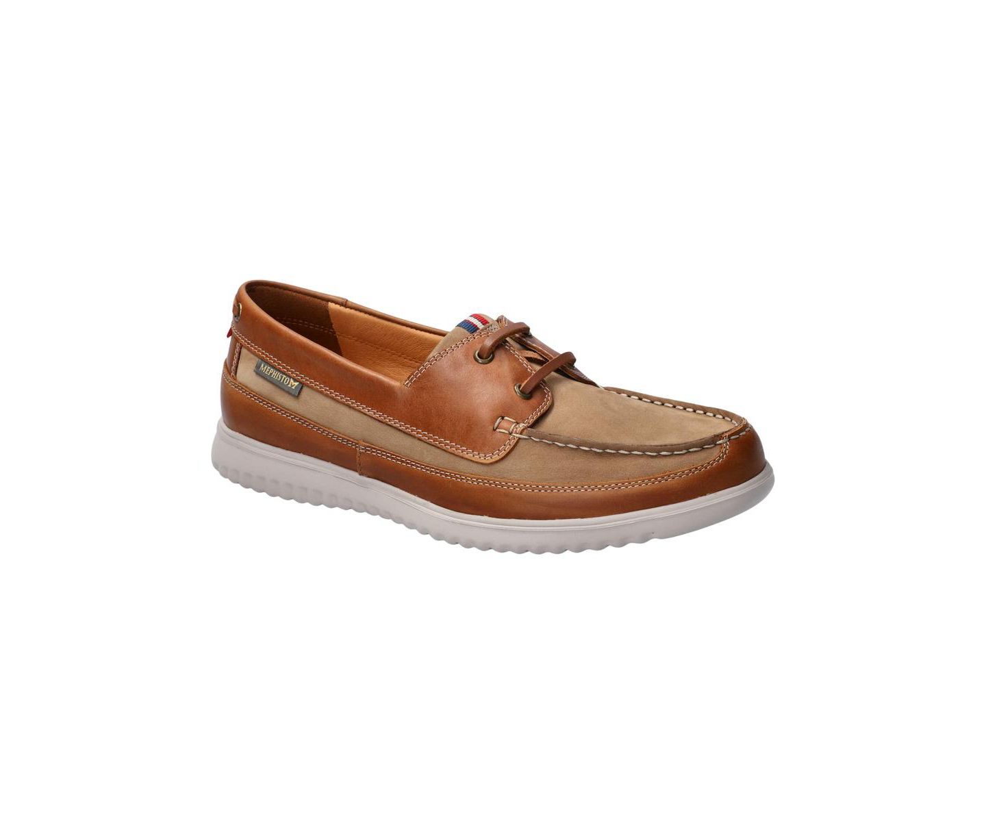 Мужские туфли Mephisto Trevis Full-Grain Leather Round-Toe Boat, цвет: Серо-коричневый, вариант 1 — фото 1