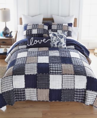 Checkerboard Cotton 3-Piece Quilt Sets