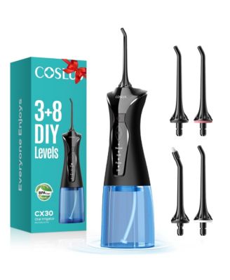 CX30 Water Dental Flosser Pick for Teeth, 300ML, IPX7 Waterproof, Portable, Rechargeable, for Home Travel