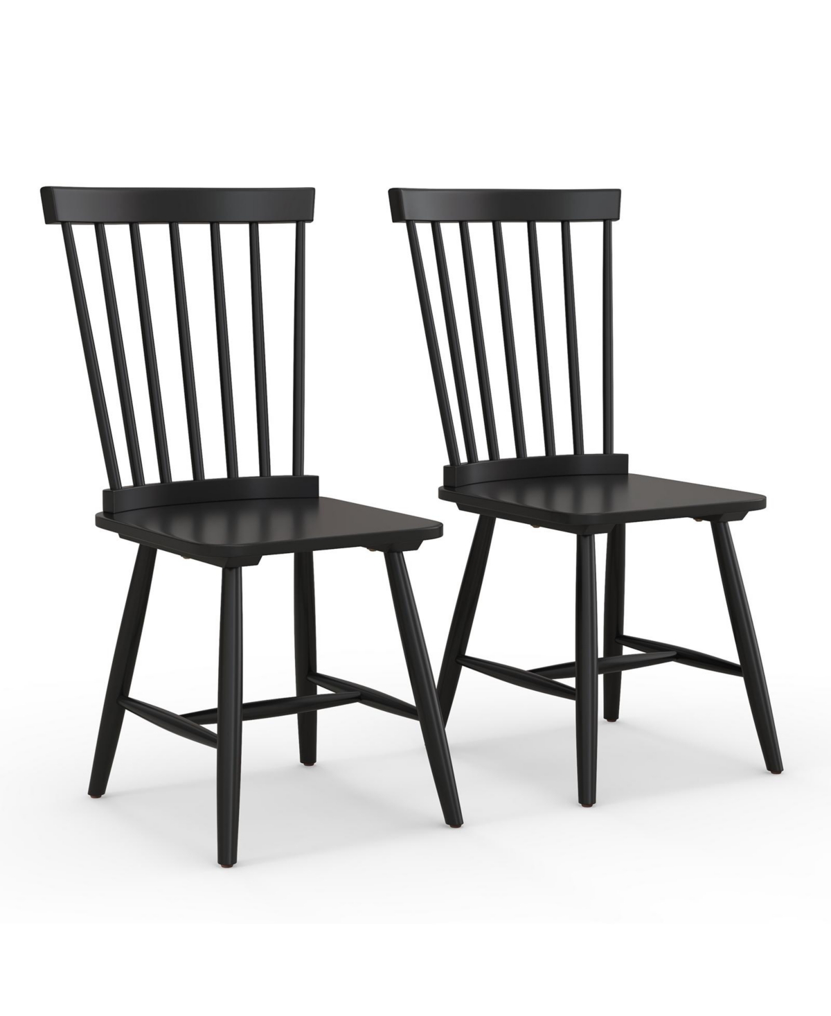 Mecale Set of 2 Windsor Dining Chairs with High Spindle Back