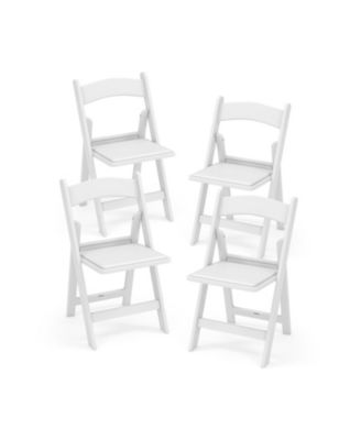 4 Pack Resin Folding Chairs with Padded Seat