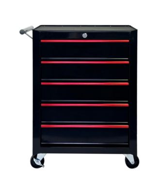 Rolling Metal 5-Drawer Tool Chest and Cabinet Storage Box