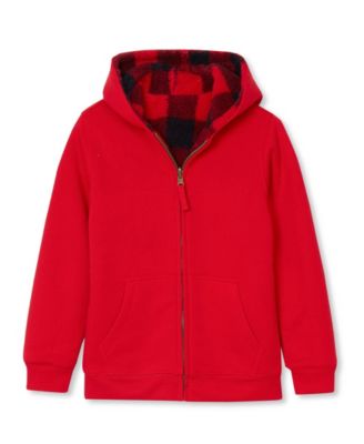 Kids Reversible High Pile Fleece Hoodie