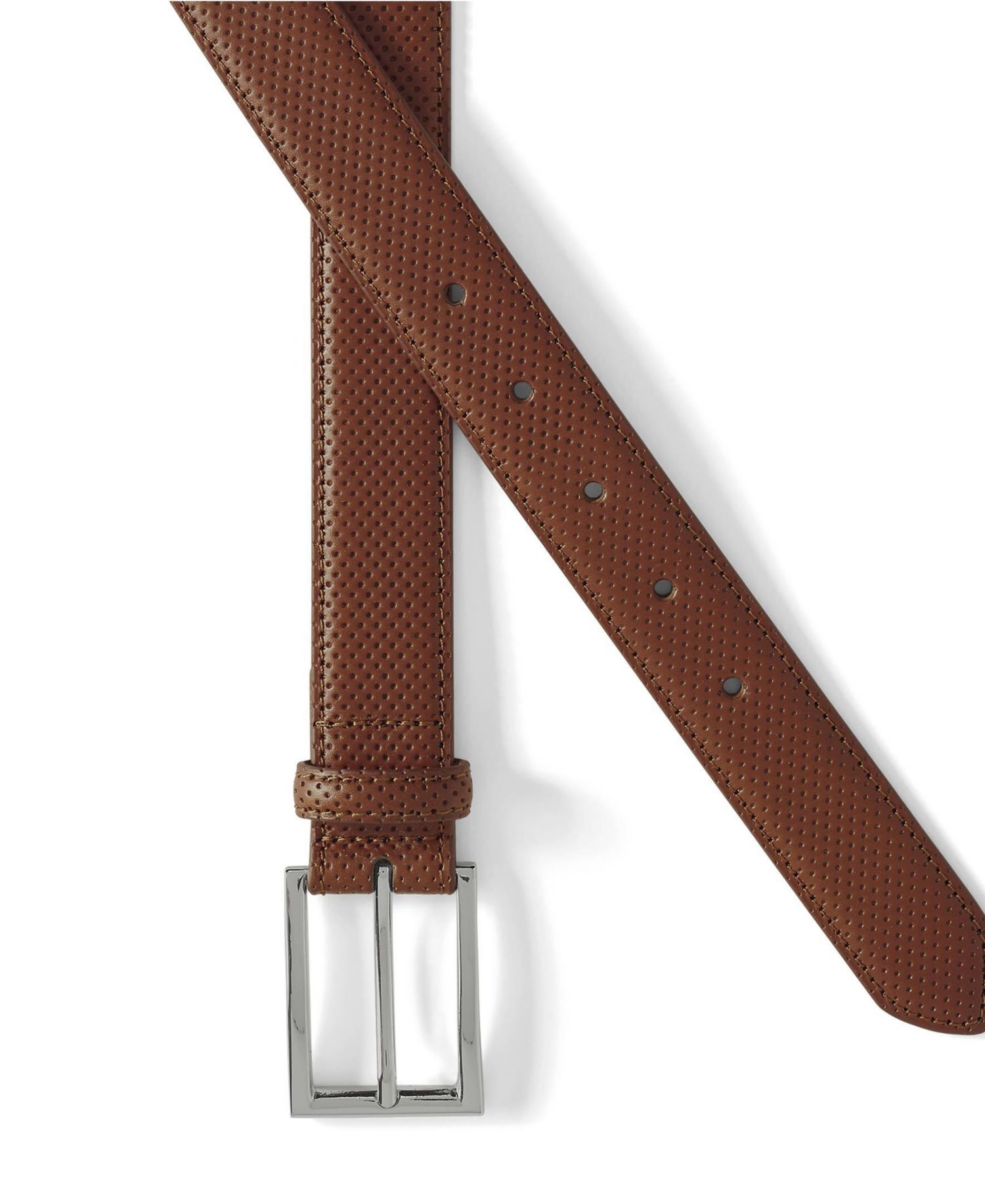 Full-Grain Leather Perforated Belt