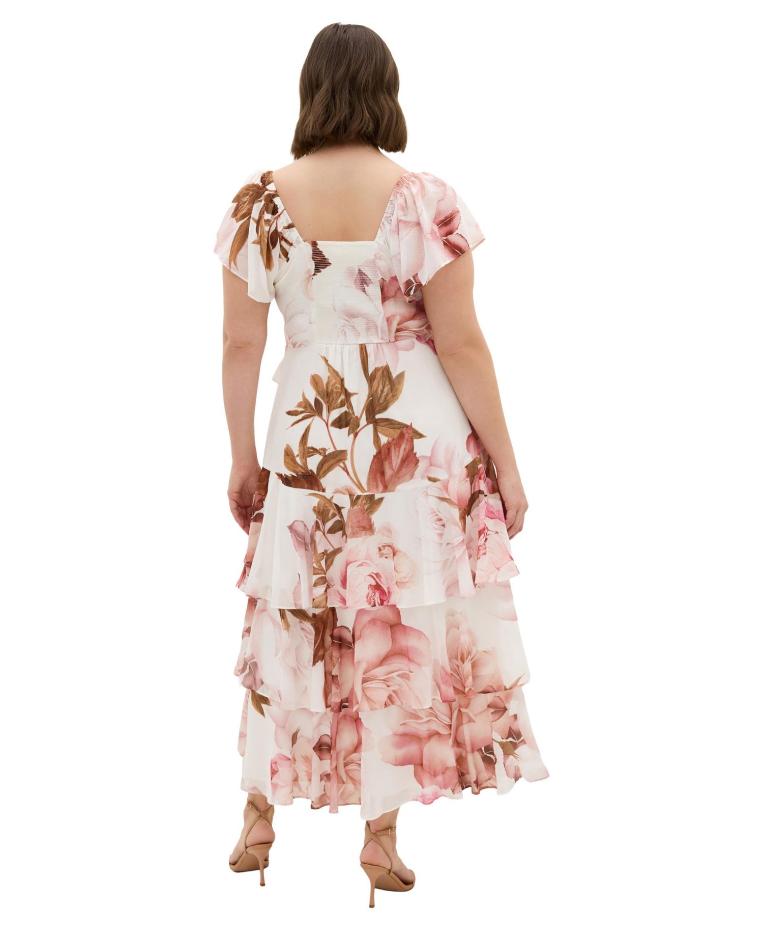 Plus Size Sienna Floral-Print Tiered Maxi Dress