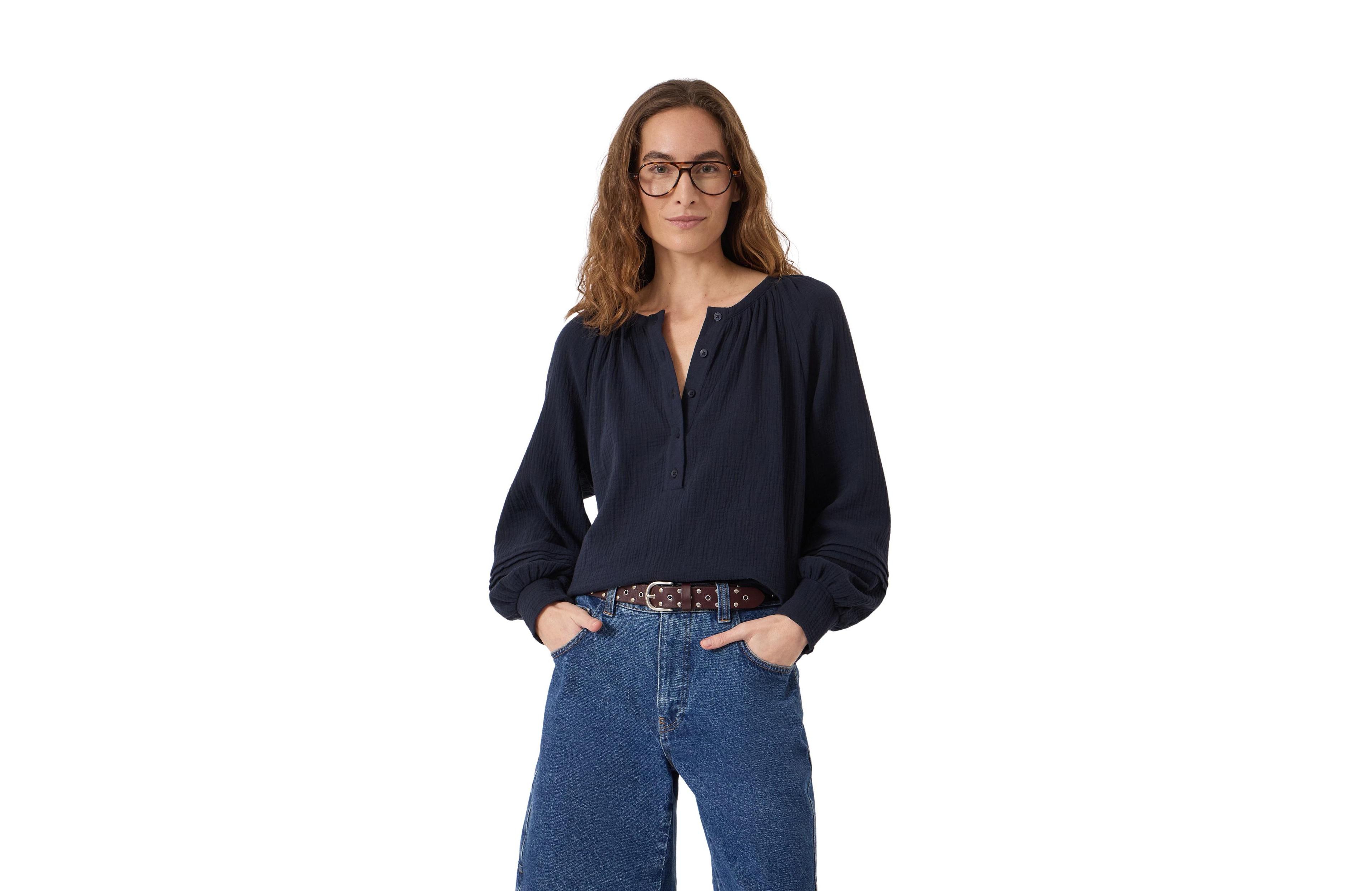 Hush Women's Rhea Cotton Cheesecloth Blouse