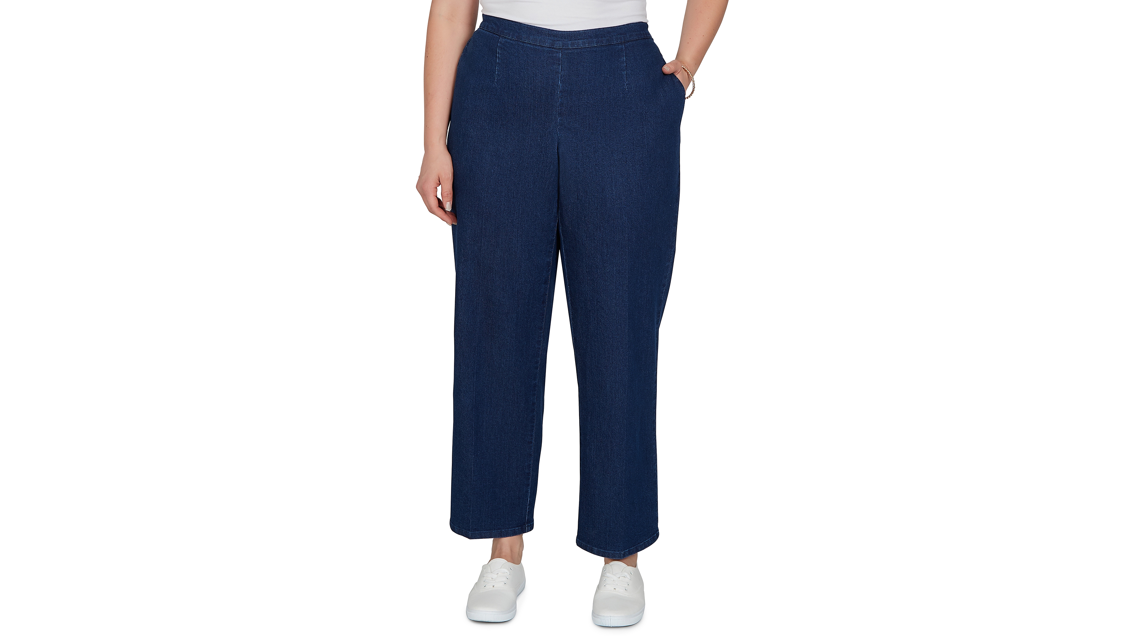 Alfred Dunner Plus Sunset Canyon Pull-On Elastic-Waist Denim Pants