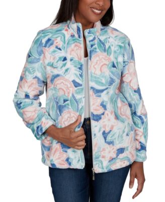 Petite Floral Fleece Jacket