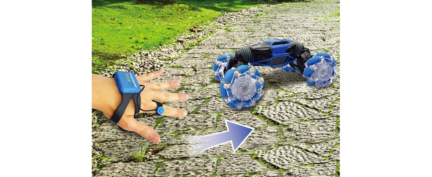 Детская игрушка Lexibook Extreme Crosslander Gesture-Control Off-Road Rechargeable Remote Control Car, цвет: Синий — фото 4