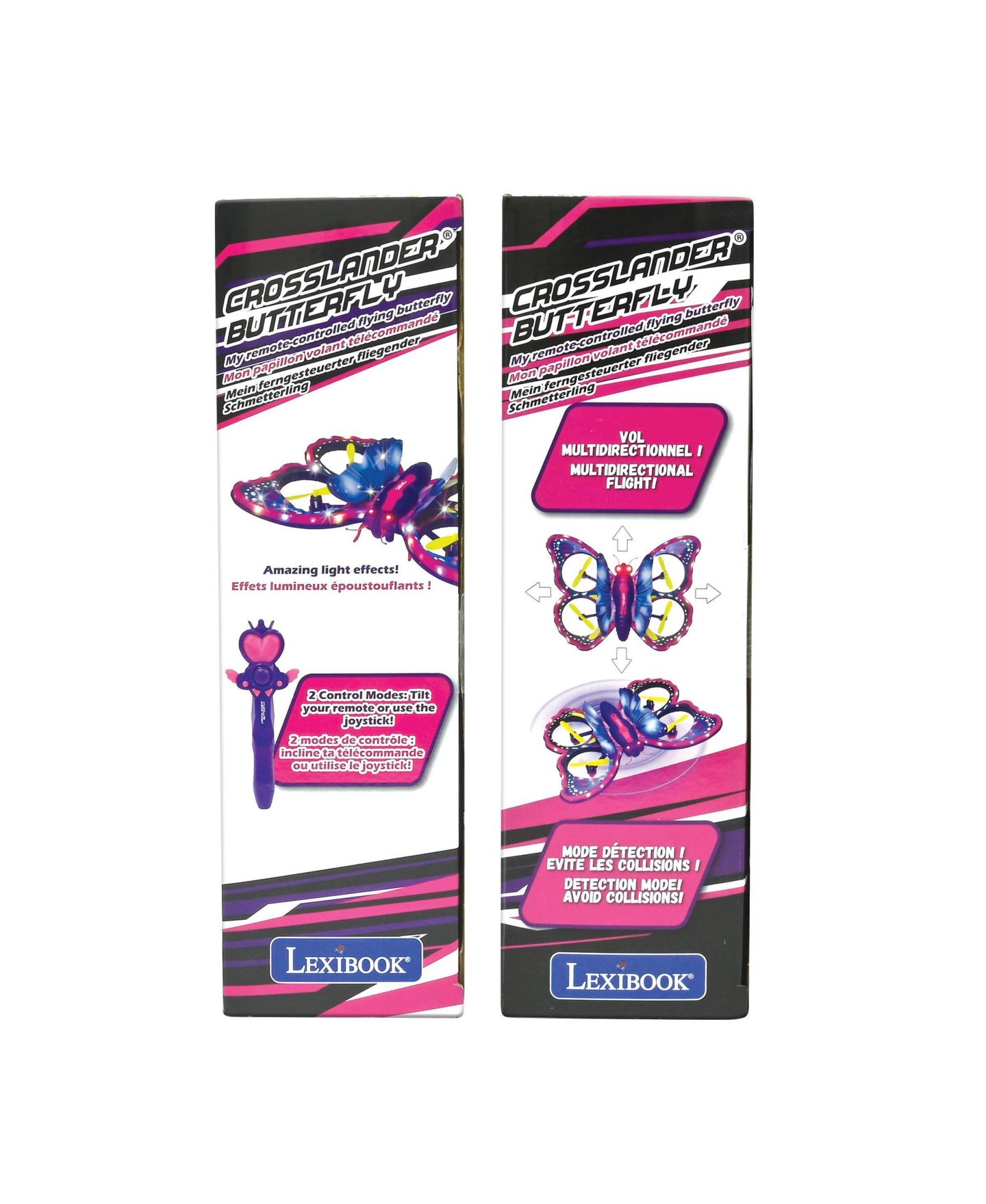 Детская игрушка Lexibook Crosslander Butterfly Light-Up Wings Headless Mode Remote-Controlled Flying Butterfly, цвет: Фиолетовый — фото 7
