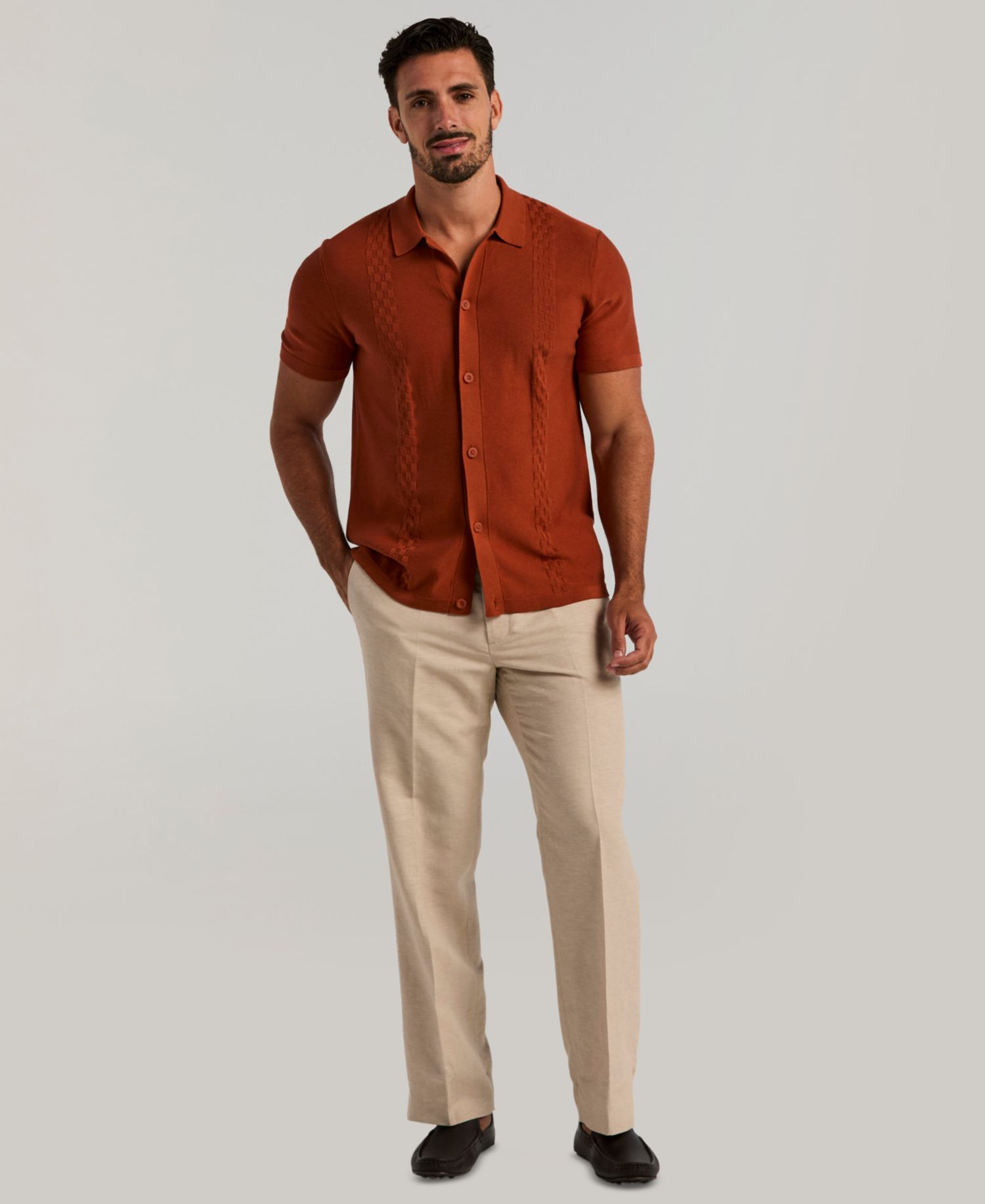 Men's Stripe Short-Sleeve Shirt