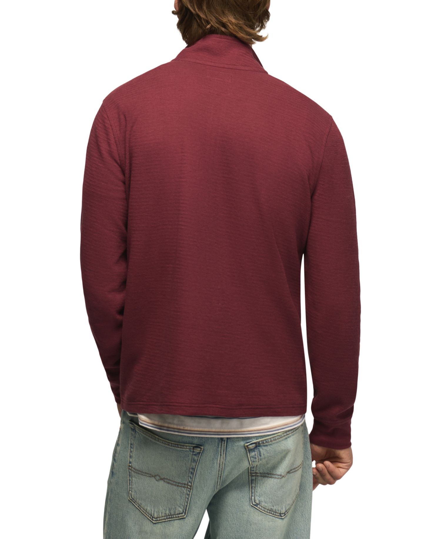 Men's Mockneck Quarter-Zip Textured Sweater
