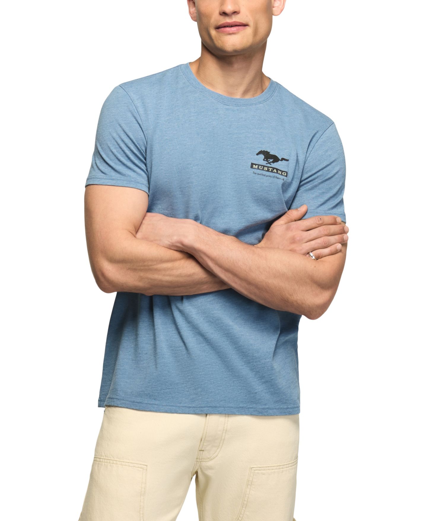 Мужская футболка Lucky Brand Mustang Vintage-Graphic, цвет: Синий — фото 2