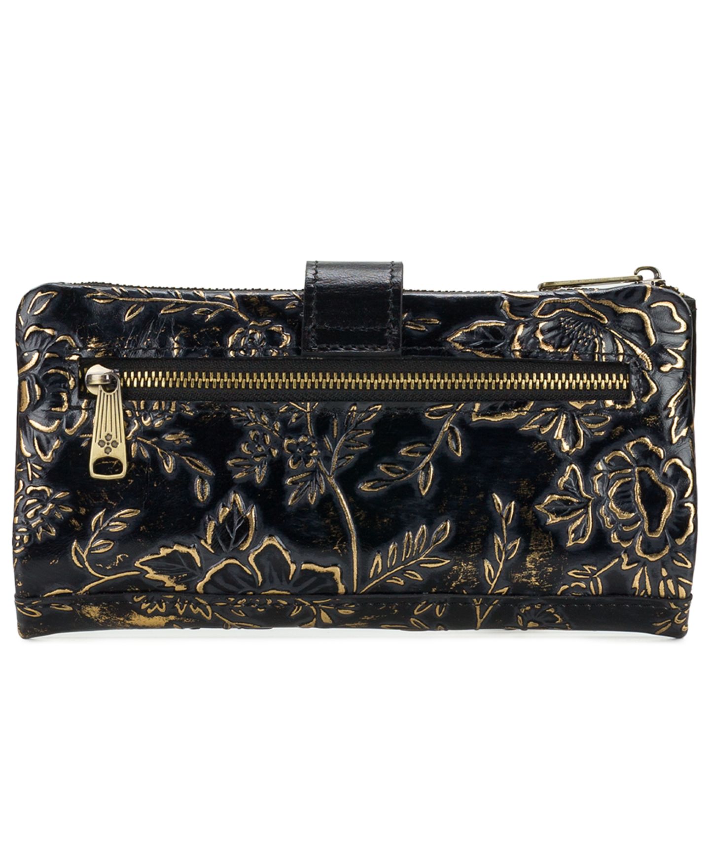 Женский кошелёк Patricia Nash Annesley Rose Garden Leather Wristlet, цвет: Розовый чёрный — фото 2