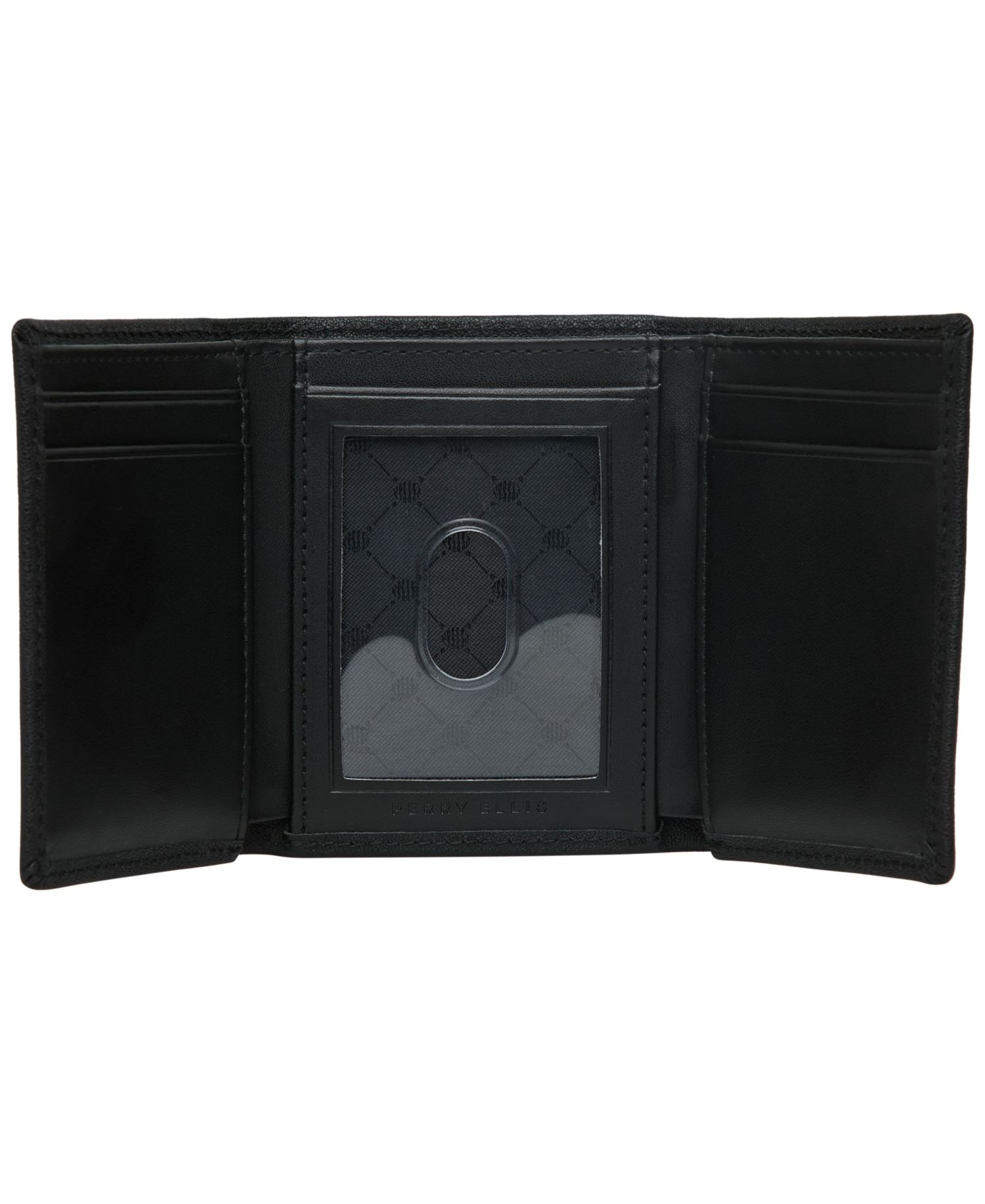 Men's Leather Double-Stitch Trifold Wallet