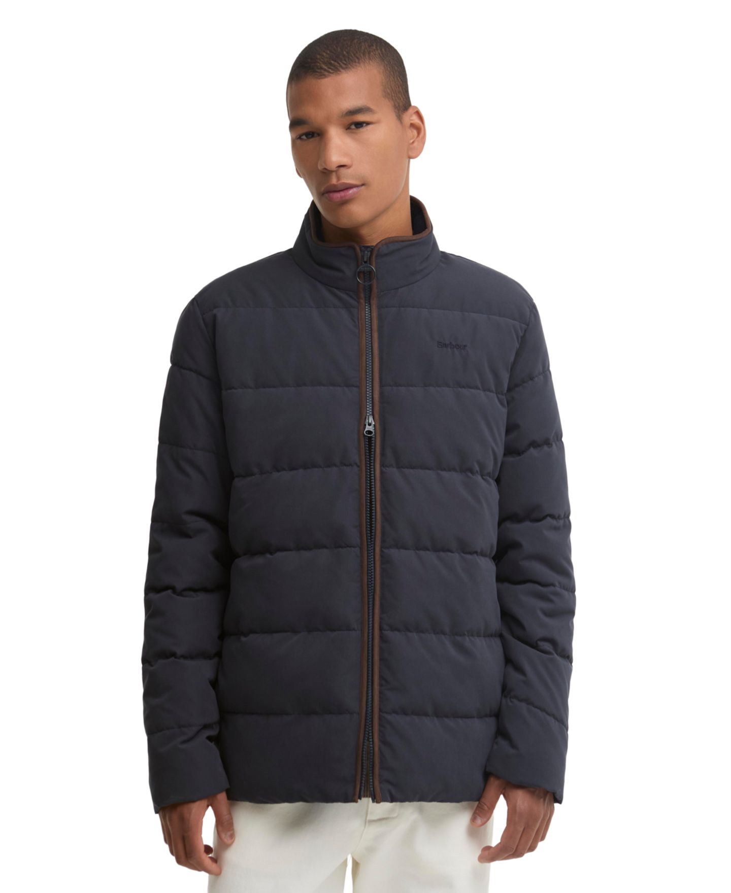 Мужская куртка Barbour Noree Short Puffer, цвет: Тёмный тёмно-синий — фото 1