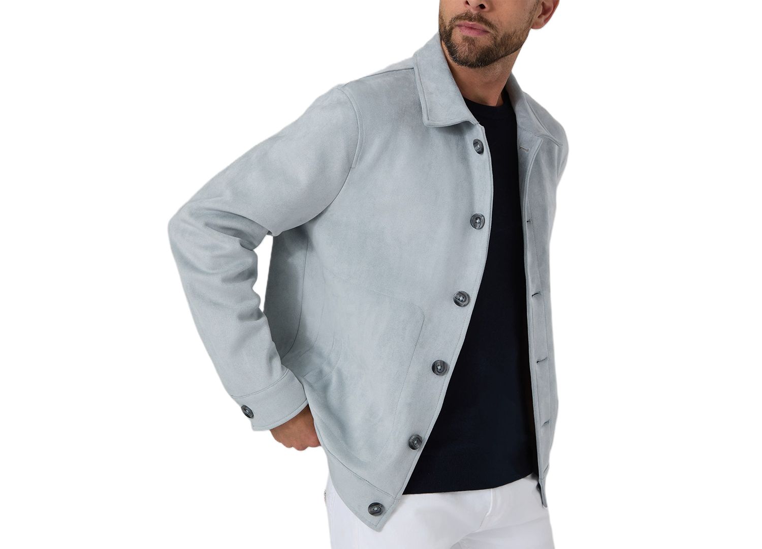 Men's Harlow Faux Suede Overshirt