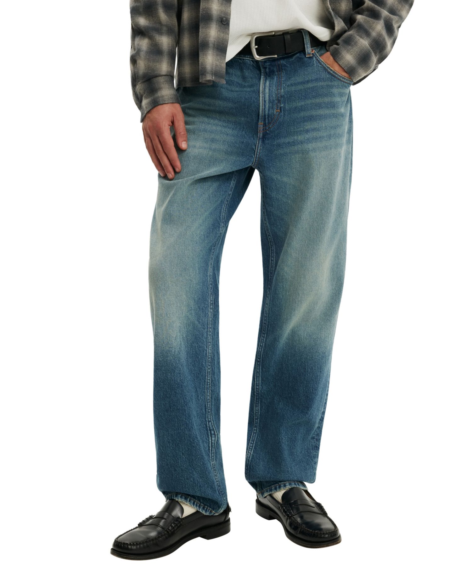 Men's Loose Straight Jean Relaxed-Fit Jeans