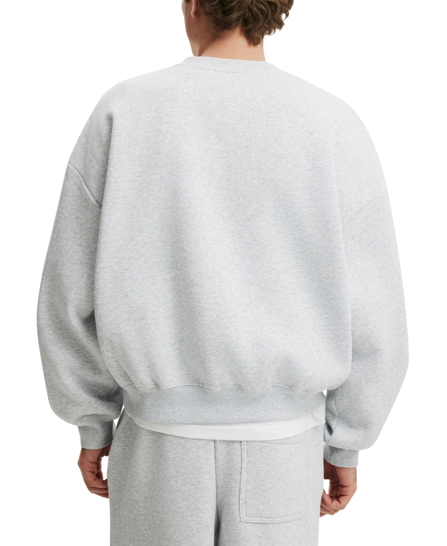 Men's Oversized Cotton-Blend Crew Sweater