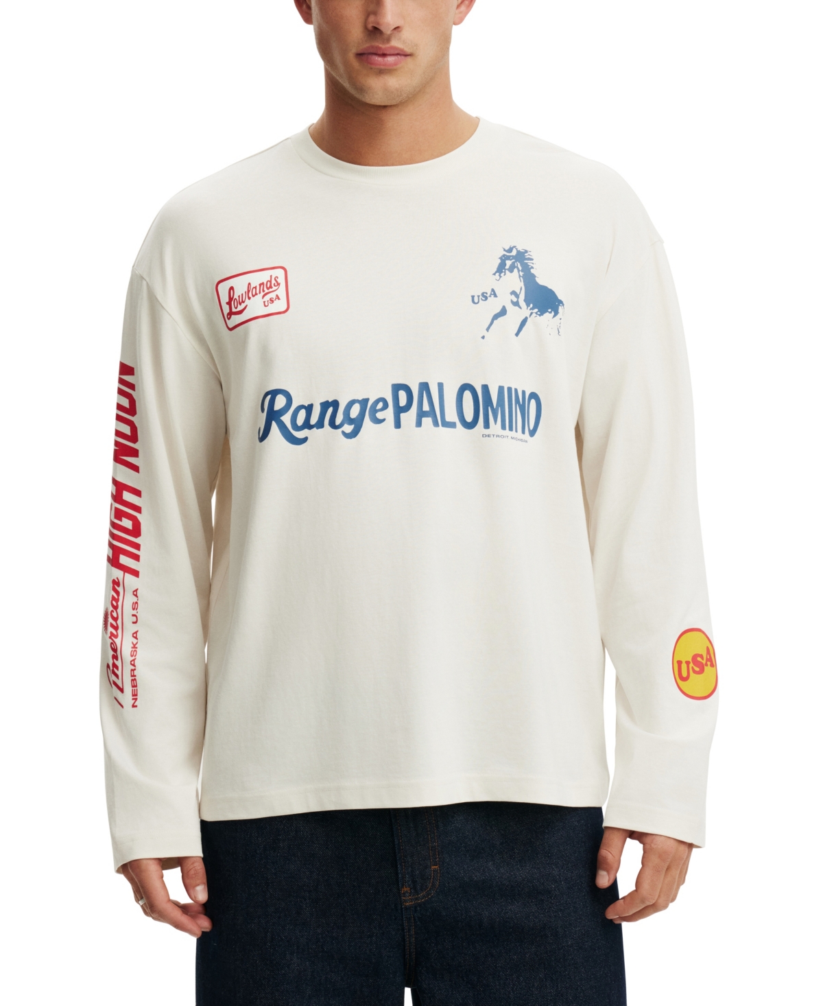 Cotton On Men's Regular Fit Graphic Long Sleeve T-Shirt