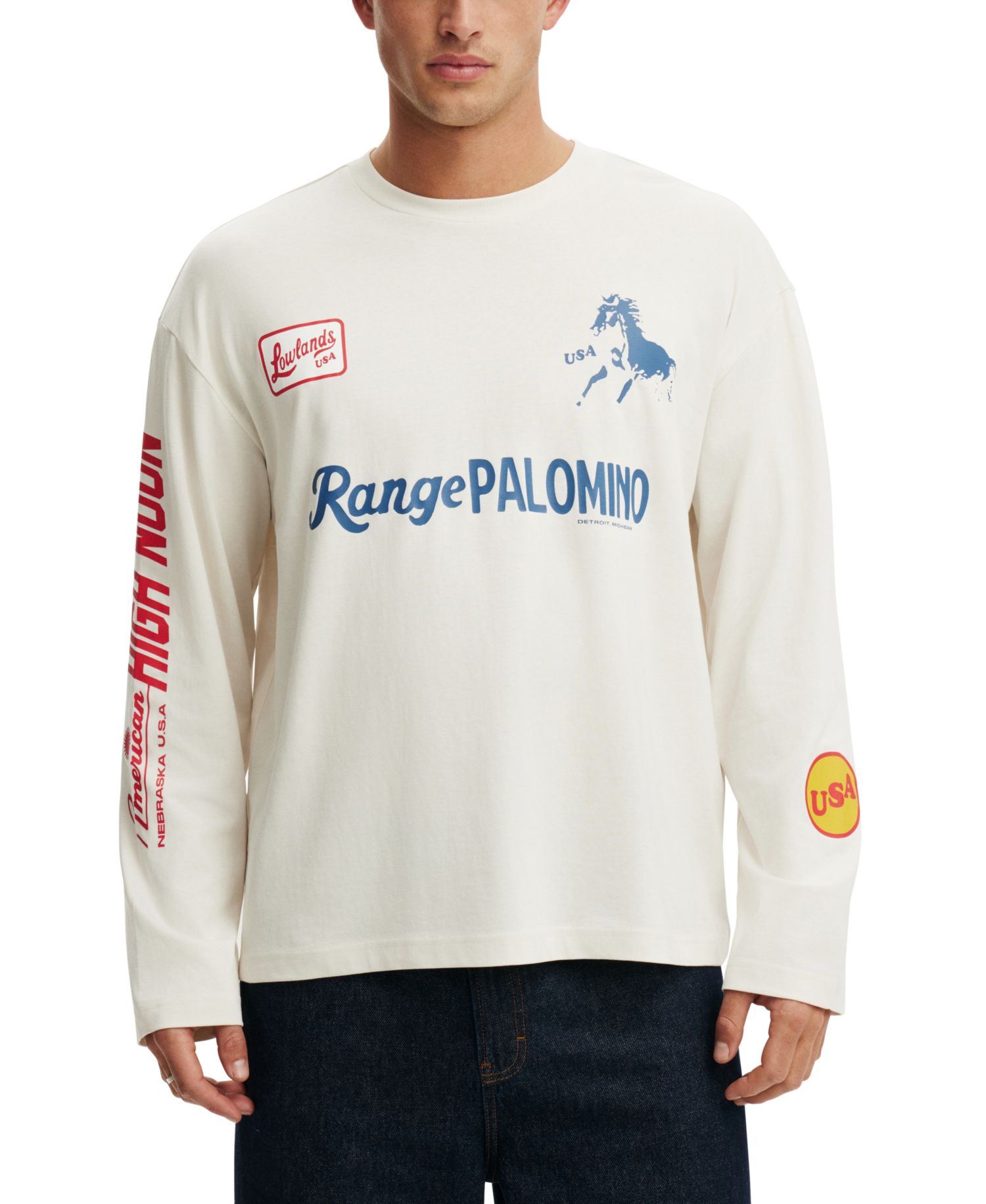 Men's Regular Fit Graphic Long Sleeve T-Shirt