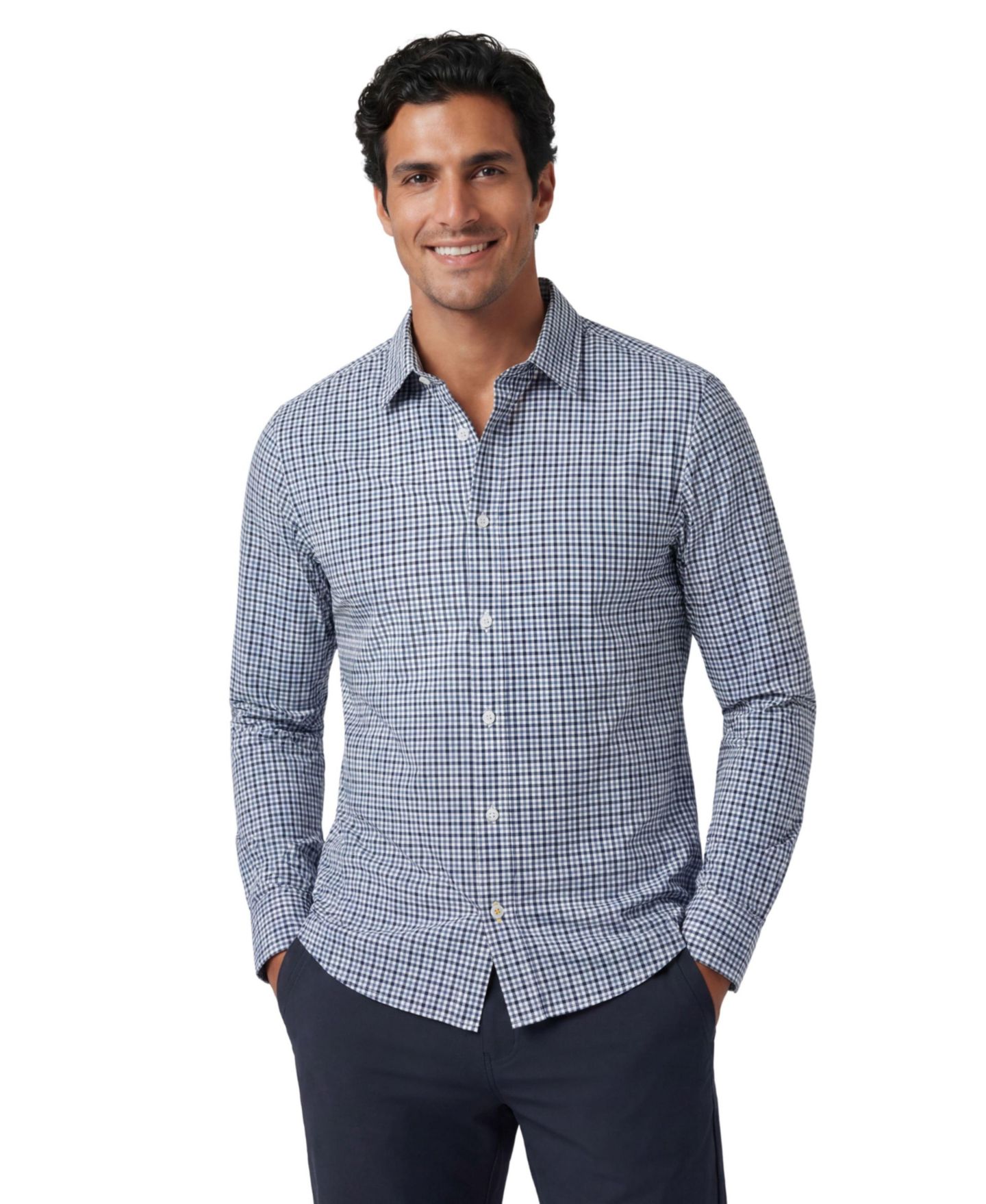 Мужская рубашка Jack Archer Everywear Shirt - Shorter Length, цвет: Синий — фото 1