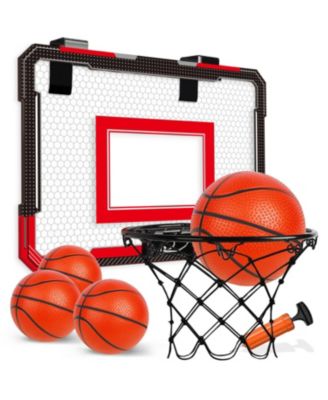 Indoor Over The Door Basketball Hoop Mini Hoops With 4 Balls For Kids Teens Adults