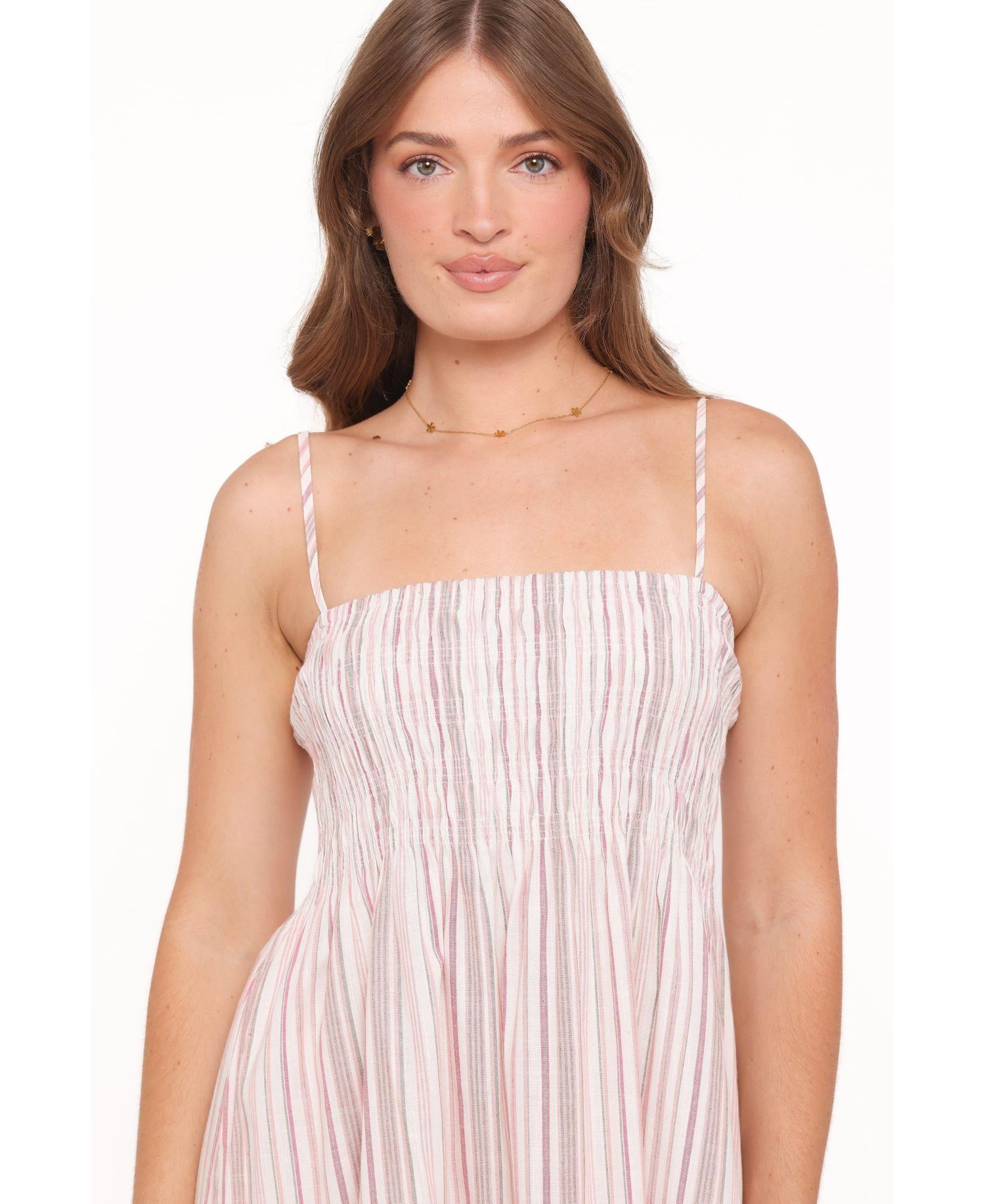 Women's Bindy Square-Neck Shirred-Bust Maxi Dress