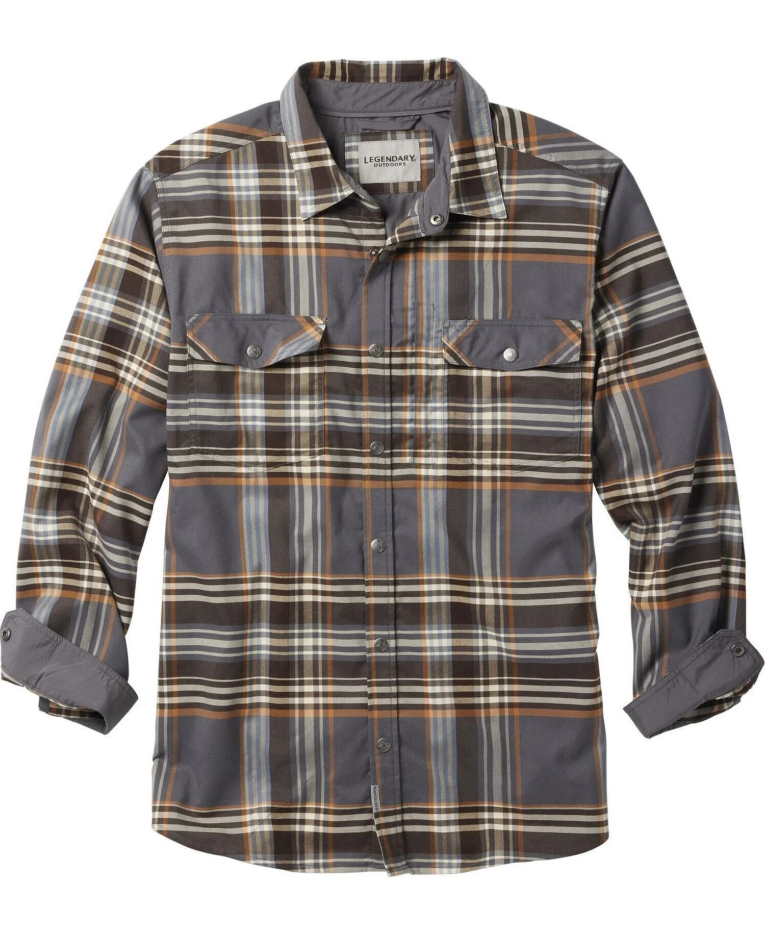 Men's Big & Tall Everest Flannel Long-Sleeve Plaid Relaxed-Fit Button-Down Shirt