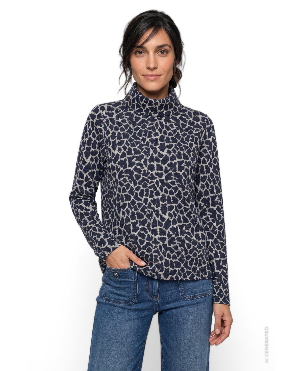 Olsen Women's Funnel Neck Jersey Top