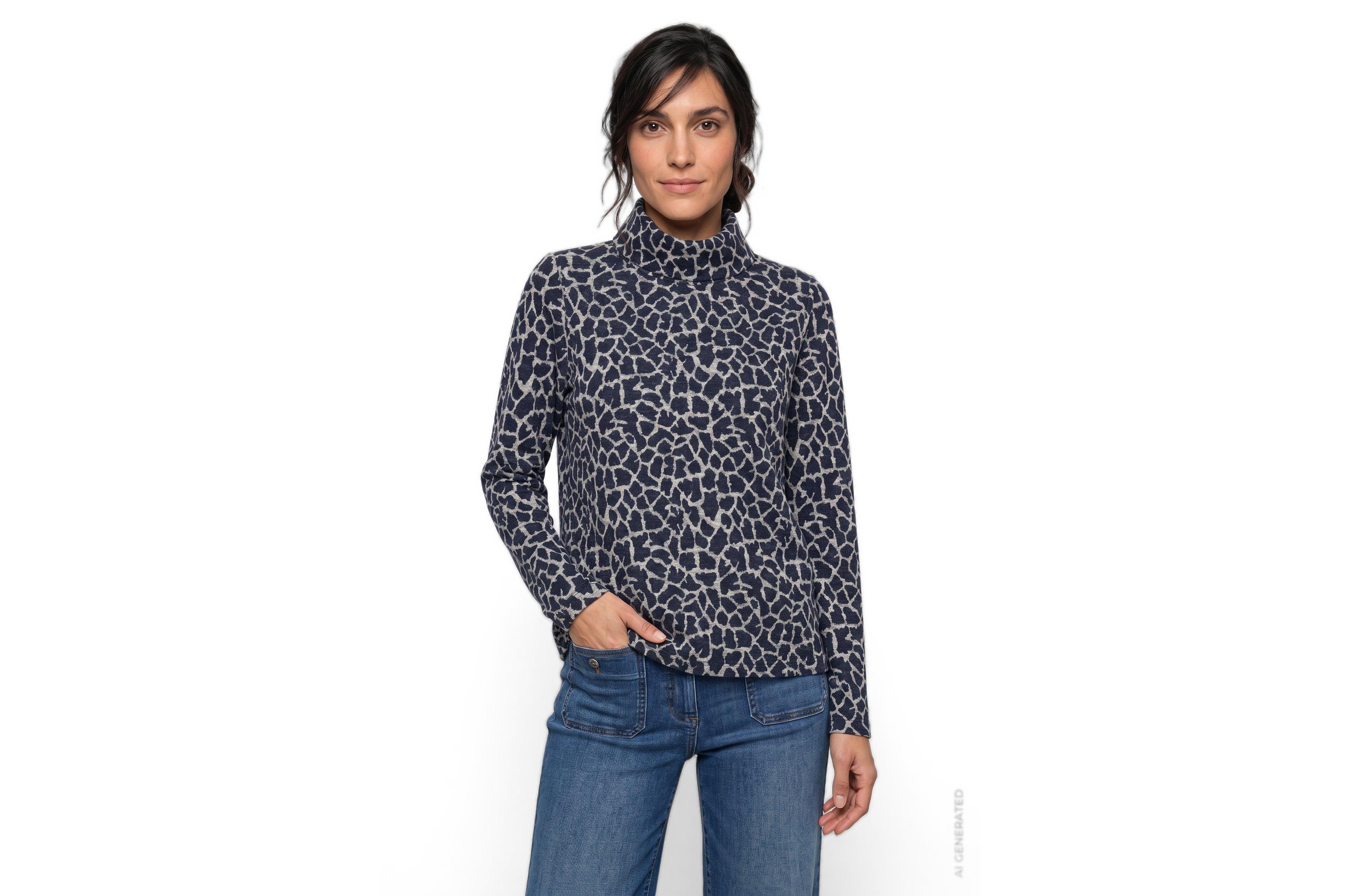 Olsen Women's Funnel Neck Jersey Top