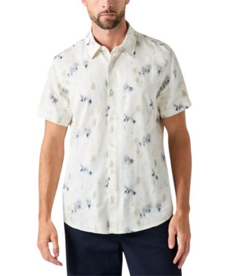 Men's Knox Jacquard Short-Sleeve Floral-Print Regular-Fit Shirt