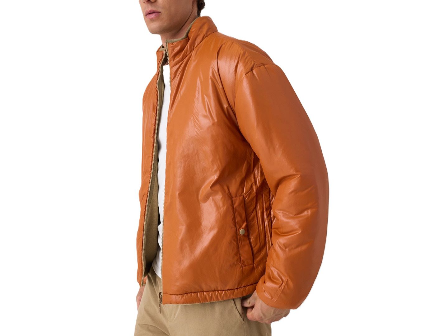 Мужская куртка GUESS Nirmal Reversible Fleece Athletic-Fit, цвет: Earthenware 1 — фото 3